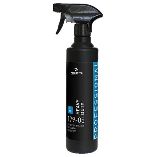 Универсальные моющие и чистящие средства 500 мл, PRO-BRITE HEAVY DUTY, щелочное, низкопенное, распылитель, 179-05