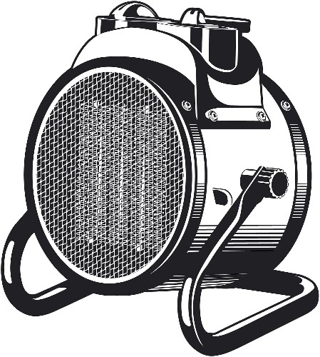 ЗУБР 5 кВт, электрическая тепловая пушка (ТПК-5Р)