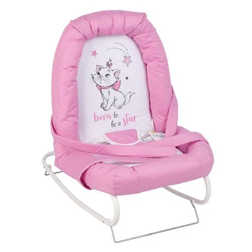 Детский шезлонг Polini kids Disney baby Кошка Мари, розовый