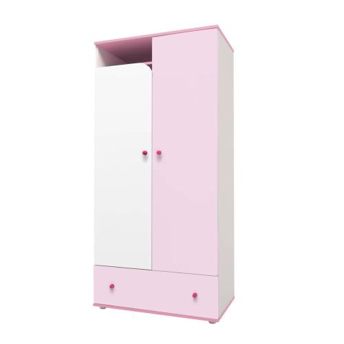 Детский шкаф двухсекционный Polini kids Sky 880, розовый