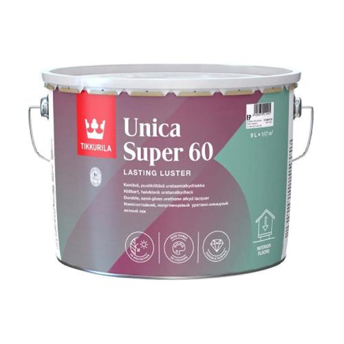 Tikkurila Unica Super 60 яхтный лак полуглянцевый, бесцветный, 9 л