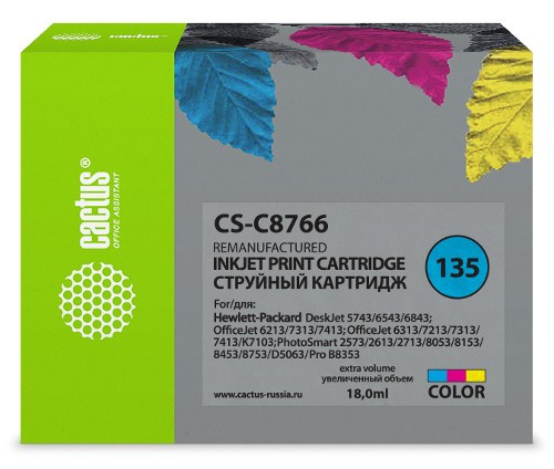Картридж струйный Cactus CS-C8766 №135 многоцветный