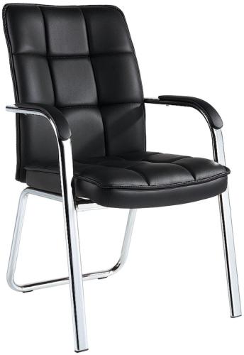 Конференц-кресло BN_TQ_Echair-810 VPU кожзам черный, хром