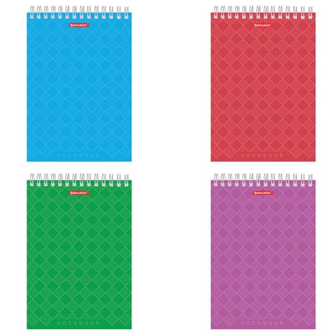 Блокнот А5 (146х205 мм), 60 л., гребень, картон, жесткая подложка, клетка, BRAUBERG, &quot;Классика&quot;