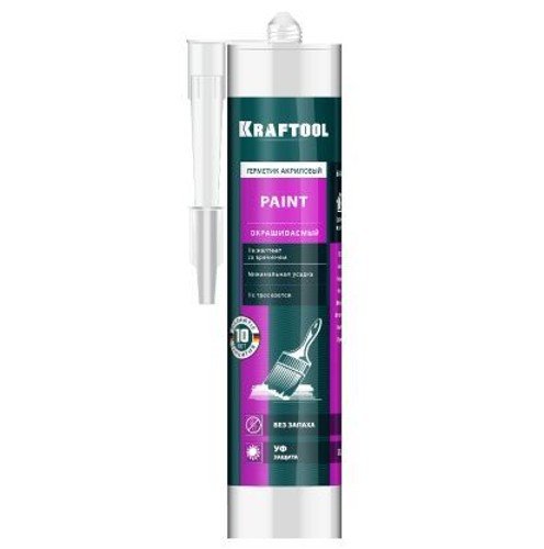 Герметик акриловый белый 300мл, KRAFTOOL 41251-0