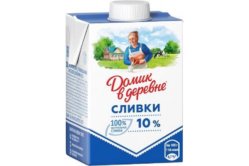 Домик в дер сливки стер 200г ф-18  10%  120 сут