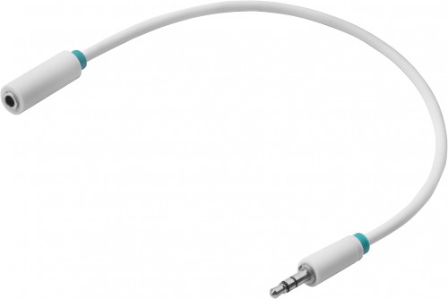 Greenconnect Удлинитель аудио 1.0m jack 3,5mm/jack 3,5mm белый, зеленая окантовка, ультрагибкий, 28AWG, M/F, Premium GCR-STM1662-1.0m, экран, стерео Greenconnect 1.0m jack 3.5mm/jack 3.5mm белый
