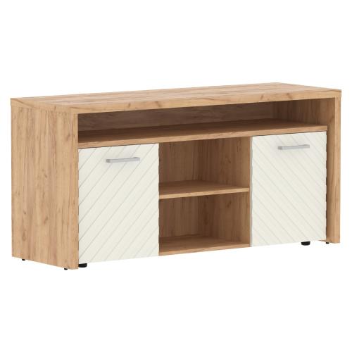 Тумба с фригобаром TORR LUX TLTF-3D, латте/дуб бофорд, 1640х550х800 мм