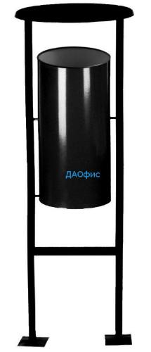 Урна металлическая уличная УК1 черная,  арт. Т15460