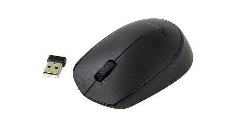 Logitech Мышь беспроводная B170, оптическая, радиоканал 10 м, 1xAA, черный.