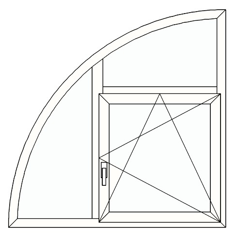 Оконный блок ПВХ Gealan S8000 1660х1660