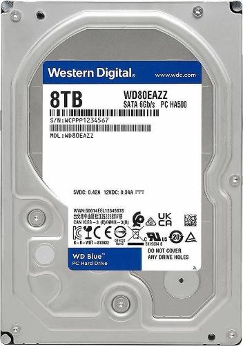 Жесткий диск 8TB WD Blue (WD80EAZZ) SATA, 5640 rpm, 128Mb