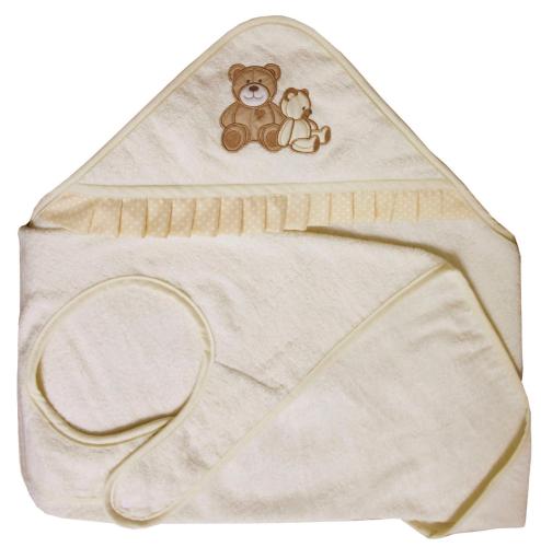 Полотенце-фартук c вышивкой Polini kids Плюшевые мишки, бежевый