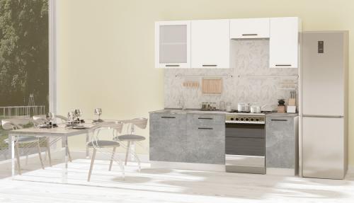 Кухонный гарнитур Polini Home Urban 2200,  белый-бетон