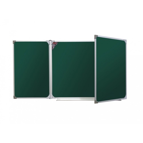 Доска школьная трехэлементная 120x300 магнитно-меловая, зеленая, Ecoboard BOARDSYS Доска школьная трехэлементная 120x300 магнитно-меловая, зеленая, Ecoboard BOARDSYS
