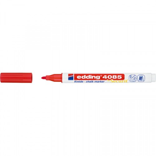 Меловой маркер Edding 4085, круглый наконечник, 1-2 мм Красный