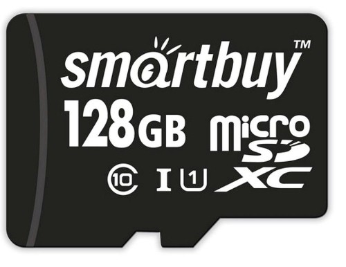 Карта памяти SmartBuy microSDXC 128Gb UHS-I Cl10 +ад, SB128GBSDCL10-01