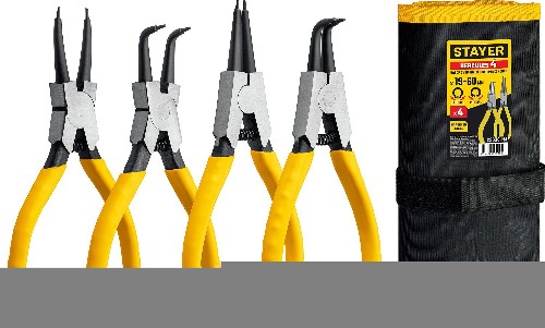 STAYER Hercules-4, 4 шт, 160 мм, набор съемников стопорных колец (22830-H4)