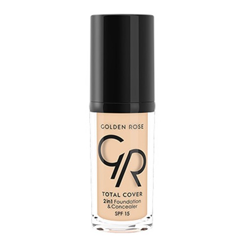 Крем-консилер тональный для лица Golden Rose Total Cover 2in1 Foundation & Concealer - 001 2в1