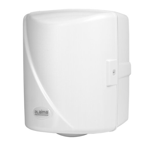Диспенсеры для бумажных полотенец настенные LAIMA PROFESSIONAL ORIGINAL 605763, с центральной вытяжкой (Система М1/M2), белый, ABS-пластик