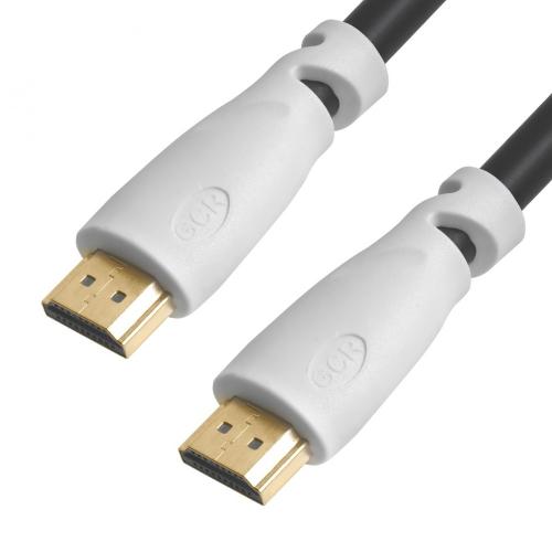 GCR Кабель Premium 3.0m HDMI версия 2.0, HDR, Ultra HD 4K60 Hz/ 5K30Hz, 3D, Ethernet 18.0 Гбит/с, OD8.0mm, 28/26 AWG, черный, белые коннекторы, GCR-51191 Greenconnect HDMI (m) 2.0 - HDMI (m) 2.0 3м...