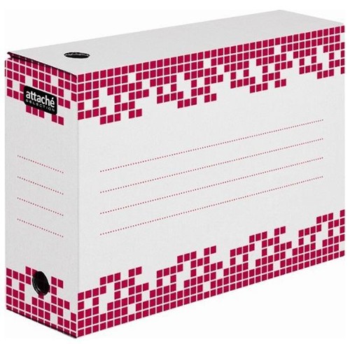 Архивный короб гофрокартон Attache Selection с вырубкой 251x102x355 мм белый до 1000 листов