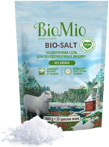 Соль для посудомоечных машин BioMio BIO-SALT без запаха 1кг