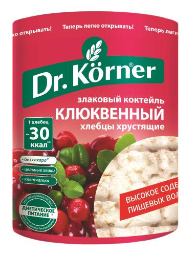 Хлебцы хрустящие Злаковый коктейль клюквенный Dr.Korner 100 гр