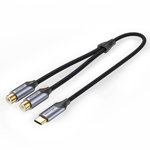 Переходник-разветвитель Vention гибкий USB-C M/2RCA F - 1м Vention BGVHF