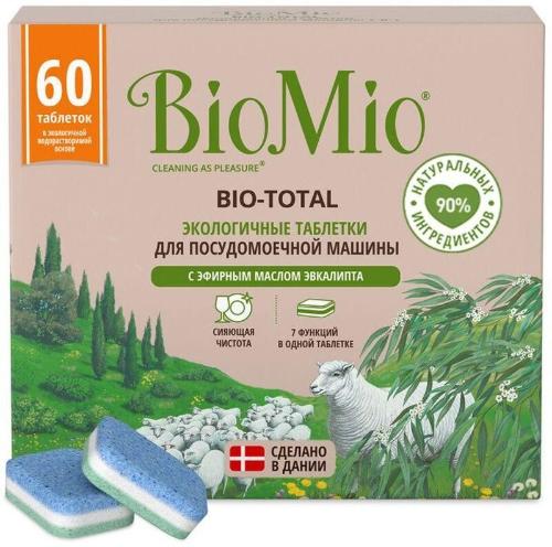Таблетки для ПММ BioMio BIO-TOTAL с эфирным маслом эвкалипта 60шт/уп