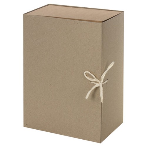 Короб архивный с завязками STAFF, А4 (240х330 мм), 150 мм, 2 завязки, переплетный картон, до 1400 листов 111957