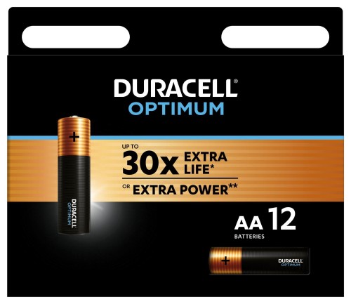 Батарейка Duracell Optimum LR6-12BL (5014073) АА/алкалиновые/1,5v/12шт./уп