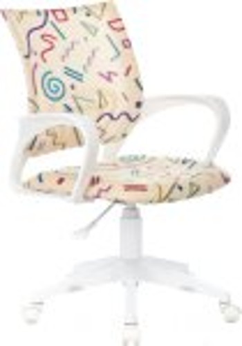 Стул Бюрократ BUROKIDS 1 W-STICKBG песочный Sticks 02 крестов. пластик пластик белый
