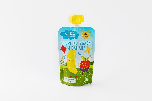 Пюре из яблок и банана, 90 г