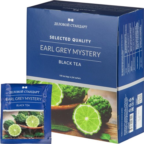 Чай Деловой Стандарт Earl grey mystery черн.с бергамотом 100 пакx2гр