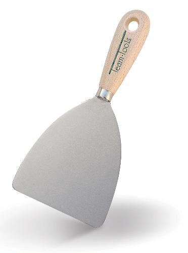 Boldrini Inox Шпатель-скребок с деревянной ручкой и кованым лезвием, 120мм