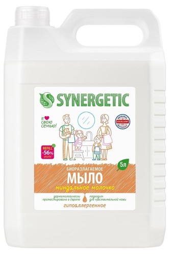 Мыло жидкое Synergetic Миндальное молочко 5л