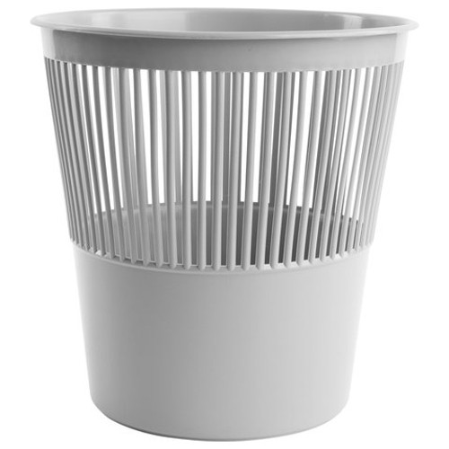 Корзина для бумаг BRAUBERG сетчатая, 9 л, серая