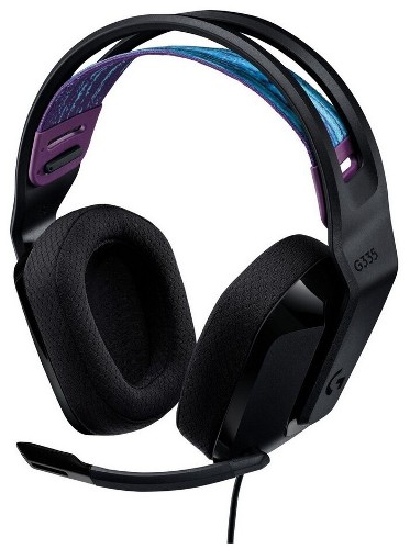 Гарнитура Logitech G G335 Black, проводная, складная, с шумоподавлением, для геймеров, 240 г
