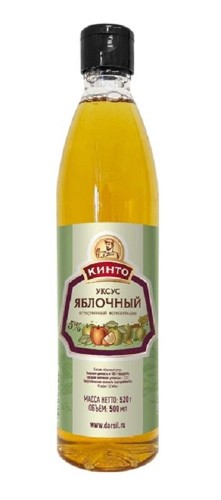 Уксус Кинто яблочный 5проц. пл/б 520г