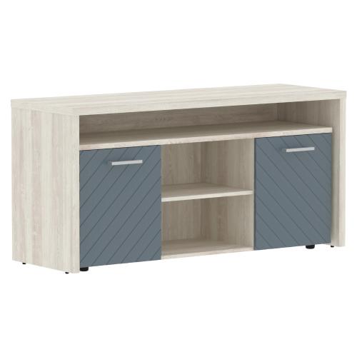 Тумба с фригобаром TORR LUX TLTF-3D, серо-голубой/сосна эдмонт, 1640х550х800 мм