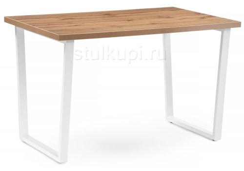 Стол Лота Лофт 120 25 мм дуб вотан / белый матовый