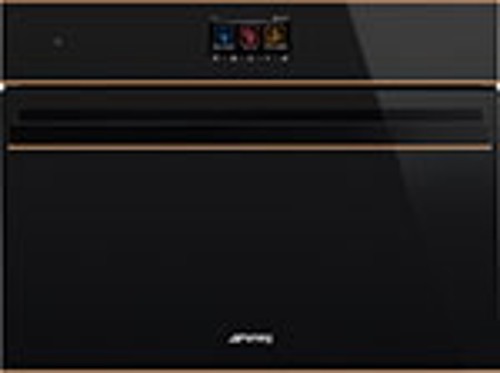 Электрический духовой шкаф Smeg SO4604S4PNR, черное стекло Eclipse, медный профиль
