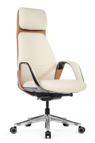 Кресло Riva Design Napoli YZPN-YR020 Бежевая кожа/Кэмел кожа