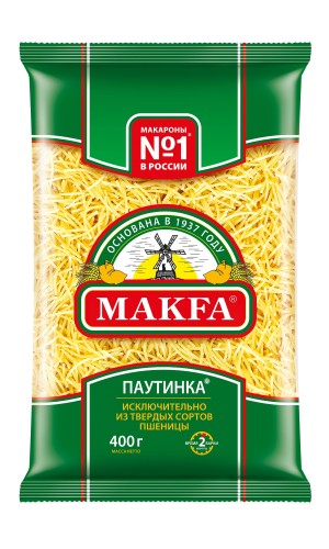 Макароны Макфа Вермишель Паутинка группа А в/с, 400 г