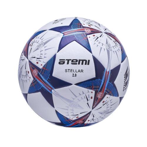 Мяч футбольный Atemi STELLAR-2.0, PU, бел/син/оранж., р.5,00-00009440