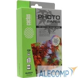 Cactus CS-GA6230100 Бумага Cactus CS-GA6230100 10x15/230г/м2/100л./белый, глянцевое для струйной печати