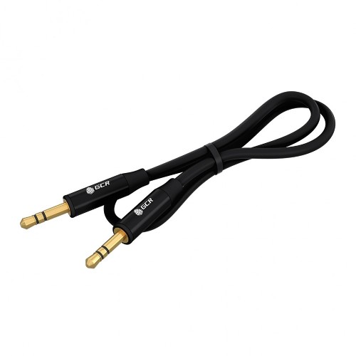 GCR Кабель 1.0m аудио jack 3.5mm/jack 3.5mm черный, GOLD, AL case черный, M/M, GCR-53496 Greenconnect GCR-53496