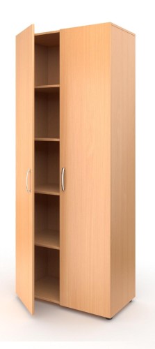Мебель для школы MET_Школа Шкаф закрытый широкий 80x42x195 бук