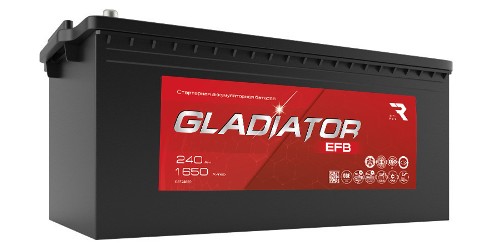 Аккумулятор GLADIATOR EFB 6СТ-240L(3)